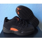 Wholesale Cheap Kids Air Jordan 12 Low Max Orange Black/Orange