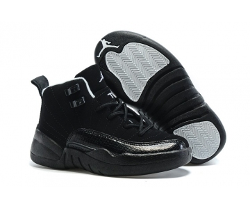Wholesale Cheap Kids Air Jordan 12 Oreo Black