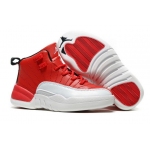 Wholesale Cheap Kids' Air Jordan 12 Retro Shoes Red/white-black