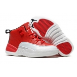 Wholesale Cheap Kids' Air Jordan 12 Retro Shoes Red/white-black