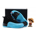 Wholesale Cheap Kids' Air Jordan 12 Shoes Gamma blue/black
