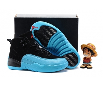 Wholesale Cheap Kids' Air Jordan 12 Shoes Gamma blue/black