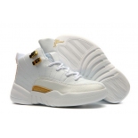 Wholesale Cheap Kids' Air Jordan 12 Shoes White/Gold