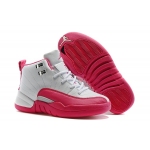 Wholesale Cheap Kids Air Jordan 12 Valentines day Pink/White