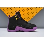 Wholesale Cheap Kids Jordan 12 Hyper Violet Black/Purple