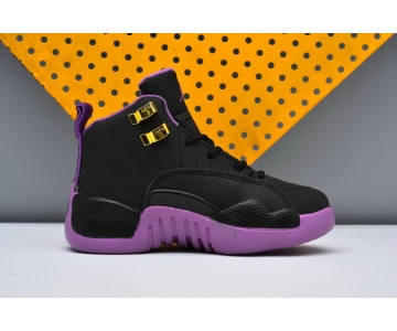 Wholesale Cheap Kids Jordan 12 Hyper Violet Black/Purple