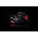 Wholesale Cheap Air Jordan 14 Kid Shoes Black/red