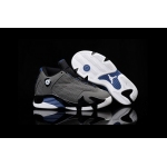 Wholesale Cheap Air Jordan 14 Kid Shoes Dark Gray/black-blue