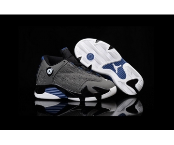 Wholesale Cheap Air Jordan 14 Kid Shoes Dark Gray/black-blue