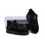 Wholesale Cheap Air Jordan 4 (IV) Kids Shoes Black