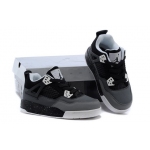 Wholesale Cheap Air Jordan 4 (IV) Kids Shoes Black/white