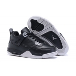 Wholesale Cheap Kid's Air Jordan 4 Shoes Black/gray