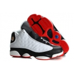 Wholesale Cheap Big Kids Air Jordan 13 Retro Shoes White/black-red