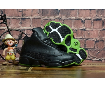 Wholesale Cheap Kids' Air Jordan 13 Altitude Shoes Black/Green