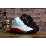 Wholesale Cheap Kids' Air Jordan 13 Chicago Shoes White/Red-black