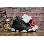 Wholesale Cheap Kids' Air Jordan 13 Playoff Shoes Black/White-red