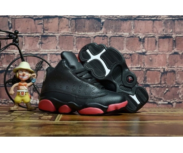 Wholesale Cheap Kids Air Jordan 13 Retro Dirty Bred Black/Red