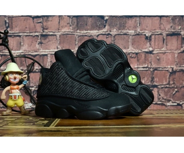 Wholesale Cheap Kids' Air Jordan 13 Retro Shoes Black Cat