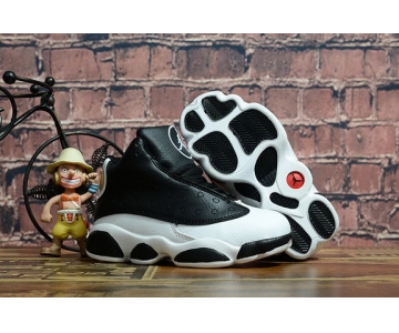 Wholesale Cheap Kids' Air Jordan 13 Retro Shoes Black/White