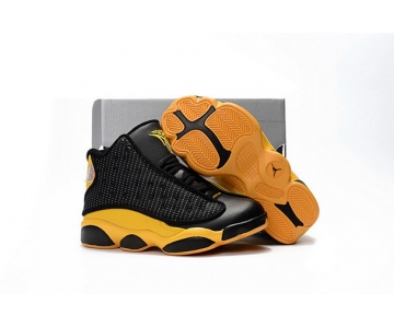 Wholesale Cheap Kids' Air Jordan 13 Retro Shoes Black/Yellow