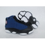 Wholesale Cheap Kids' Air Jordan 13 Retro Shoes Brave Blue/Black-White