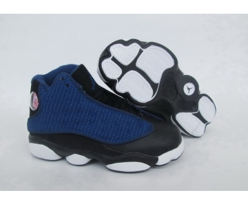 Wholesale Cheap Kids' Air Jordan 13 Retro Shoes Brave Blue/Black-White