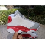 Wholesale Cheap Kids Air Jordan 13 Retro Shoes Red/White-Grey