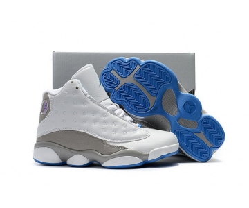 Wholesale Cheap Kids' Air Jordan 13 Retro Shoes White/Grey-UNC blue