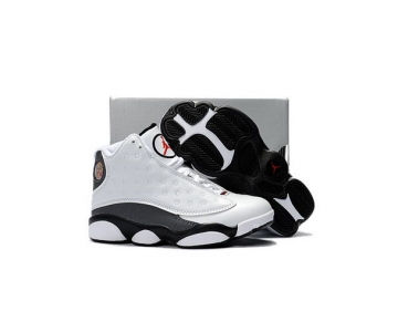 Wholesale Cheap Kids' Air Jordan 13 love and respect Shoes White/Grey-black