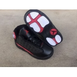 Wholesale Cheap Little Kids Jordan 13 Shoes Black Red