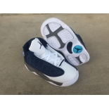 Wholesale Cheap Little Kids Jordan 13 Shoes Blue White Grey