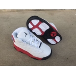 Wholesale Cheap Little Kids Jordan 13 Shoes White Red Black