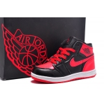 Wholesale Cheap Kids Jordan 1 Shoes Varsity Red/black