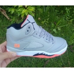 Wholesale Cheap Kids Air Jordan 5 Hot Lava Grey/black-orange-white