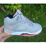 Wholesale Cheap Kids Air Jordan 5 Hot Lava Grey/black-orange-white