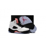 Wholesale Cheap Kids Air Jordan 5 Retro Shoes White/Sunblush-Black