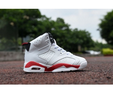 Wholesale Cheap Kids Air Jordan 6 VI Bulls White/red