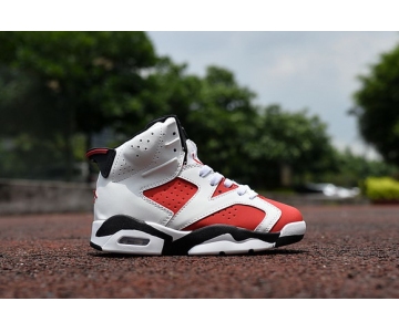 Wholesale Cheap Kids Air Jordan 6 VI Carmine White/red-black