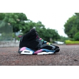 Wholesale Cheap Kids Air Jordan 6 VI Shoes Black/Multi color