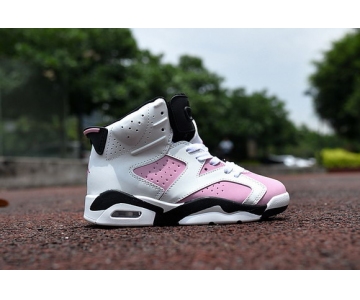 Wholesale Cheap Kids Air Jordan 6 VI Shoes White/pink