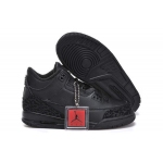 Wholesale Cheap Kids Air Jordan 3 Retro Basketball shoes all black