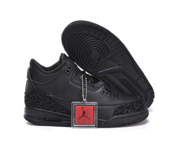 Wholesale Cheap Kids Air Jordan 3 Retro Basketball shoes all black