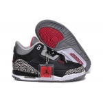 Wholesale Cheap Kids Air Jordan 3 Retro Basketball shoes black/white-cement-red