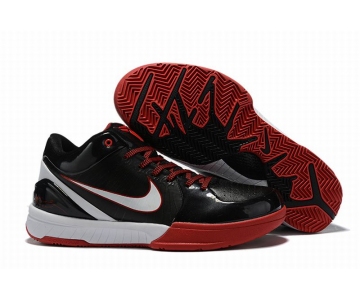 Wholesale Cheap Nike Kobe 4 Shoes Black Red White