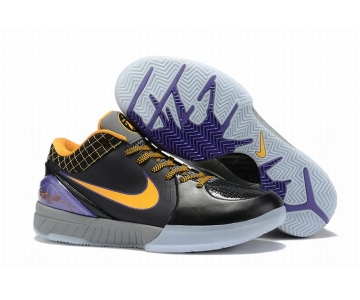 Wholesale Cheap Nike Kobe 4 Shoes Black Yellow Purple