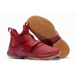 Wholesale Cheap Nike Lebron James Soldier 12 Shoes All Wine Red