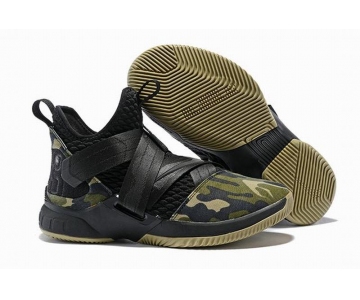 Wholesale Cheap Nike Lebron James Soldier 12 Shoes Army Green Camo