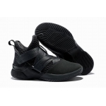 Wholesale Cheap Nike Lebron James Soldier 12 Shoes Coal Black