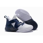 Wholesale Cheap Nike Lebron James Soldier 12 Shoes Dark Blue White Gold