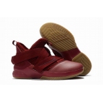 Wholesale Cheap Nike Lebron James Soldier 12 Shoes Knight Wine Red
